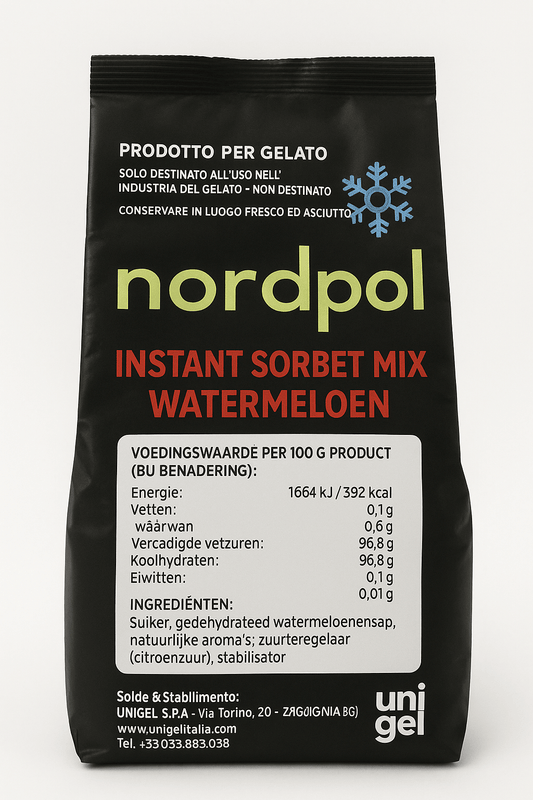 Unigel/Nordpol Instant ijsmix 1.50 kg Instant Watermeloen IJsmix Watermeloen (instant)/Bestel eenvoudig online/Anisana