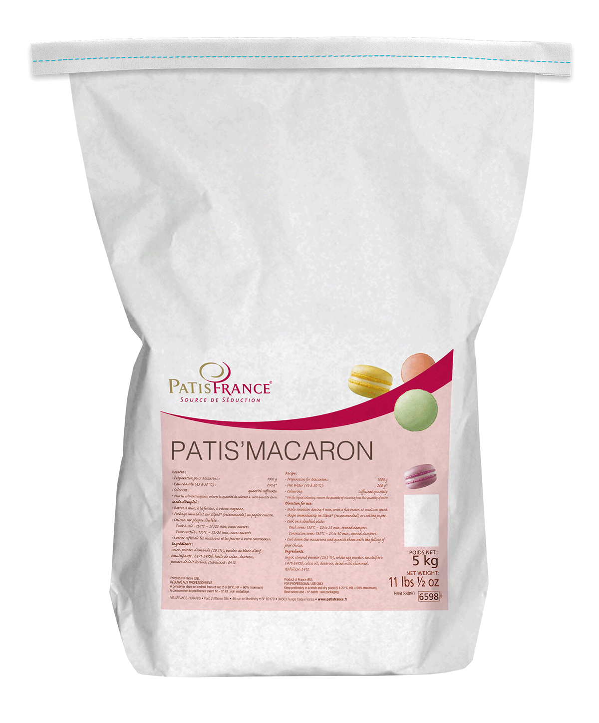 Anisana Patisseriemixen Patis'Macaron 5 kg Patis'Macaron 5 kg | Anisana
