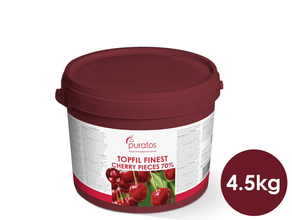 Anisana Patisserievullingen Puratos Topfil Finest Cherry Pieces 70% – kersenvulling 4,5 kg Puratos Topfil Finest Cherry Pieces 70% – kersenvulling 4,5 kg | Anisana