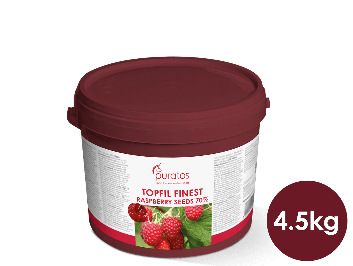 Anisana Patisserievullingen Puratos Topfil Finest Raspberry Seeds 70% – frambozenvulling 4,5 kg Puratos Topfil Finest Raspberry Seeds 70% – frambozenvulling 4,5 kg | Anisana
