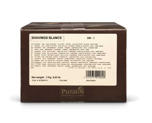 Belcolade Chocoladedecoraties Belcolade Schaafsel Blanc 3 kg Belcolade Schaafsel Blanc 3 kg | Anisana