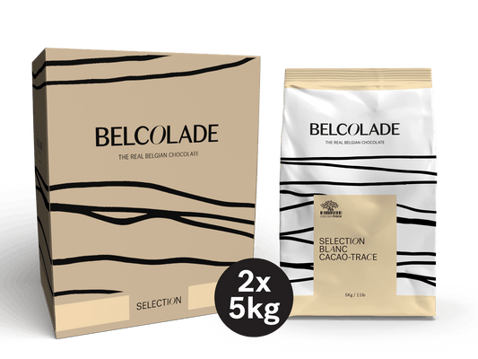 Belcolade Witte chocolade Selection Blanc Cacao-Trace X605/J 5kg Belcolade Selection Blanc Cacao-Trace X605/J 5kg | Anisana