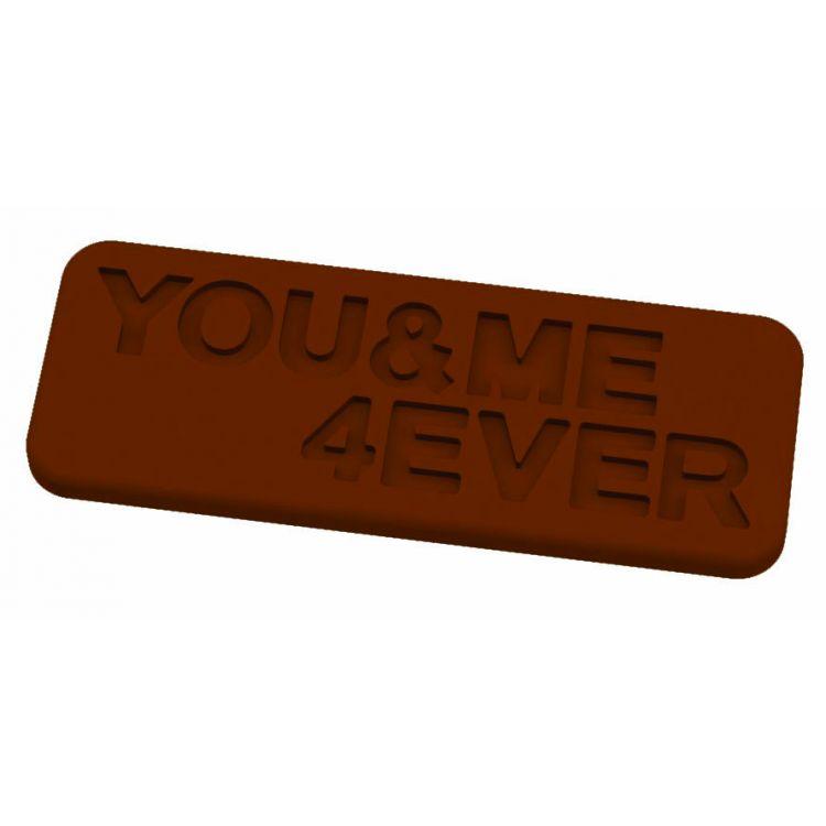 Chocoladelabel You & me 4ever