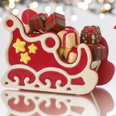 Chocoladevorm Kerst slee 20SL01