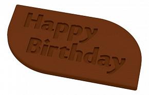 Happy Birthday  Thermogevormde mal voor chocoladelabels 23024