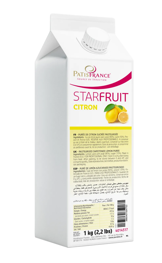 Puratos Fruitpurees 1 kg Puratos Starfruit Citron – citroenfruitpuree 1 kg Puratos Starfruit Citron – citroenfruitpuree 1 kg