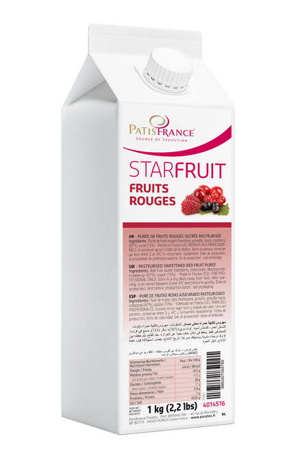 Puratos Fruitpurees 1 kg Puratos Starfruit Fruits Rouges – roodfruitpuree 1 kg Puratos Starfruit Fruits Rouges – roodfruitpuree 1 kg | Anisana