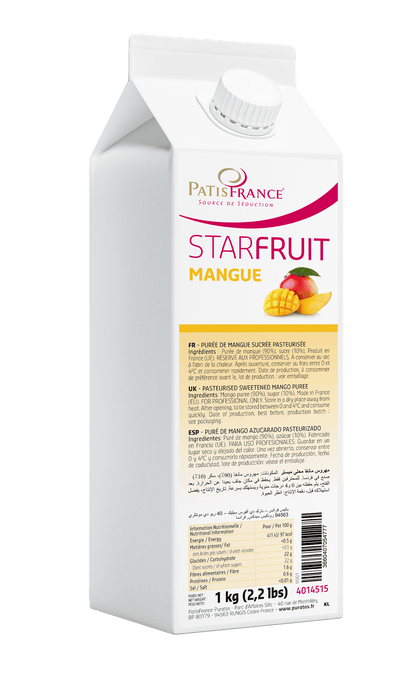 Puratos Fruitpurees 1 kg Puratos Starfruit Mangue – mangofruitpuree 1 kg Puratos Starfruit Mangue – mangofruitpuree 1 kg | Anisana